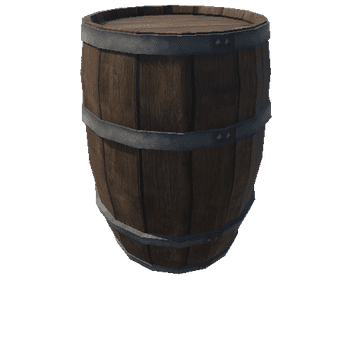 Breakable Barrel Fractured - Brown